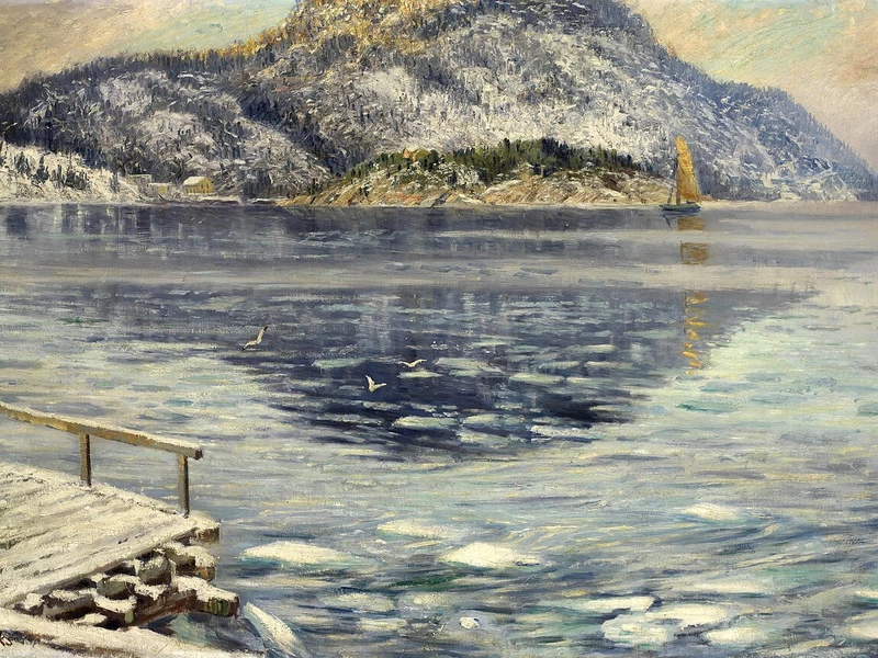 1855-Karl Edvard Diriks - Il disgelo